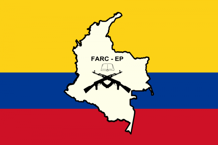 Bandera de las Fuerzas Armadas Revolucionarias de Colombia–Ejército del Pueblo | Fuente: WikiCommons