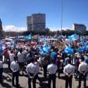 Manifestantes rodean el Congreso de Guatemala, setiembre de 2017 | Foto: Kimberly Lopez