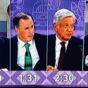Jaime Rodríguez (independiente), José Antonio Meade (PRI), Andrés López Obrador (Morena) y Ricardo Anaya (PAN), durante el último debate presidencial | Imagen: captura de pantalla de TV