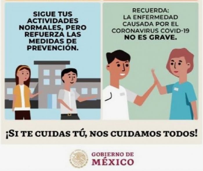 Cartel del Gobierno de México sobre el coronavirus (detalle) | Fuente: Gobierno de México