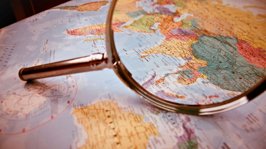 Asia en el mapa mundial