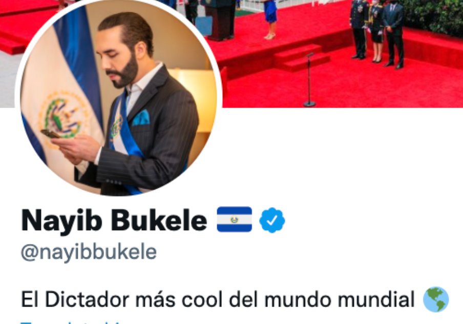 Captura de pantalla. Perfil de Nayib Bukele.