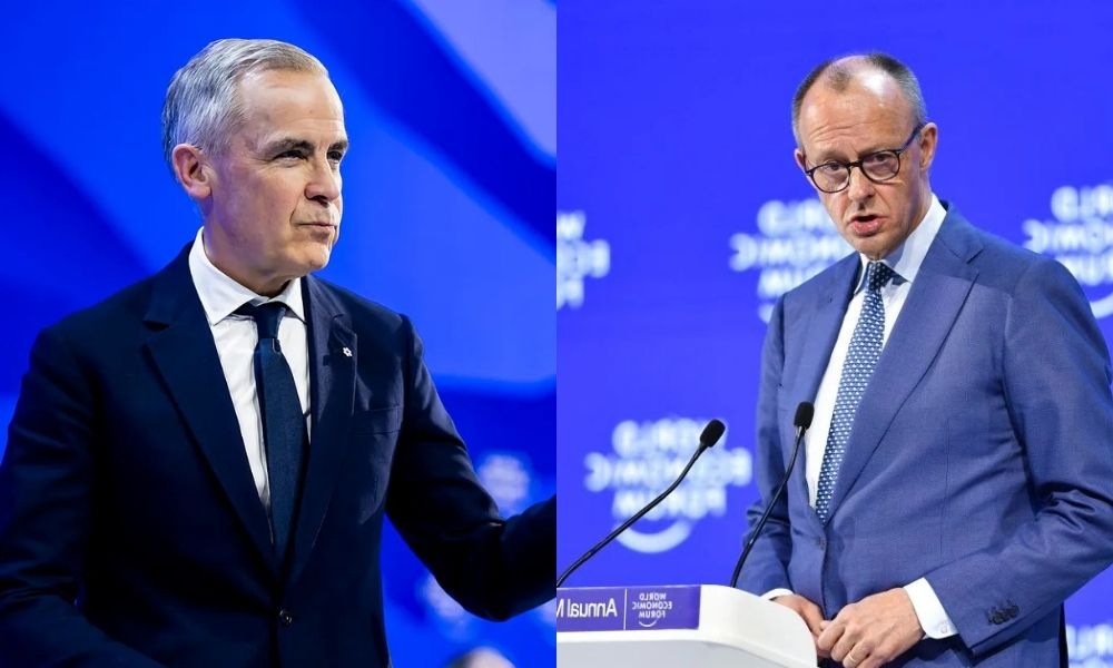 Mark Carney y Friedrich Merz en Davos 2026.