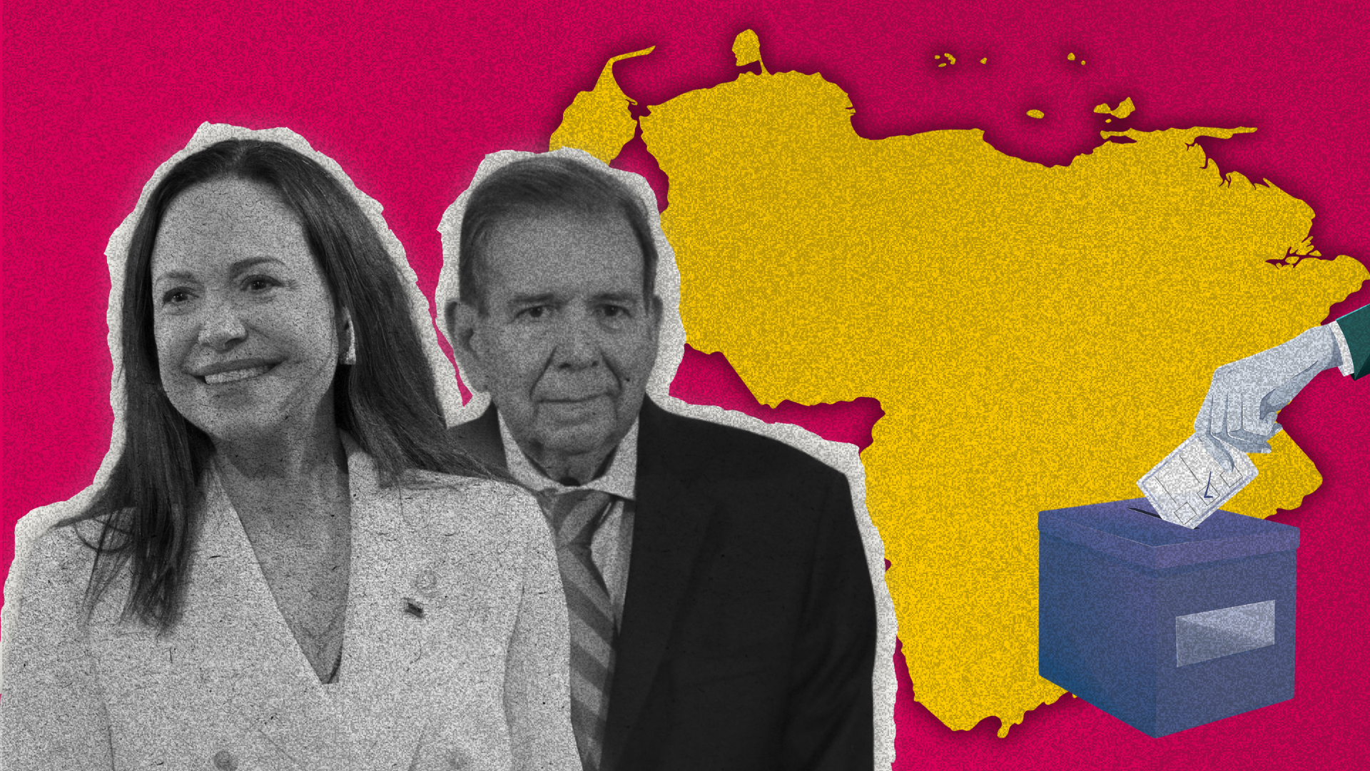 María Corina Machado y Edmundo González Urrutia. Oposición venezolana.