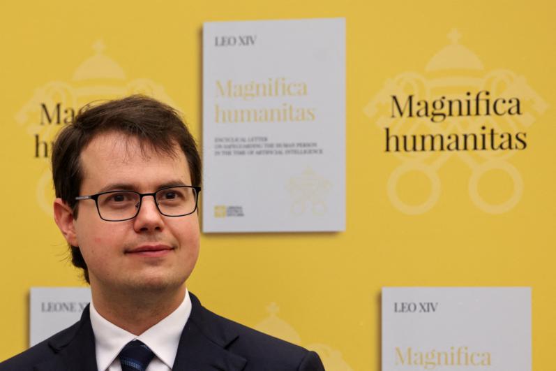 Christopher Olah en la encíclica del papa León XIV. Foto: Reuters