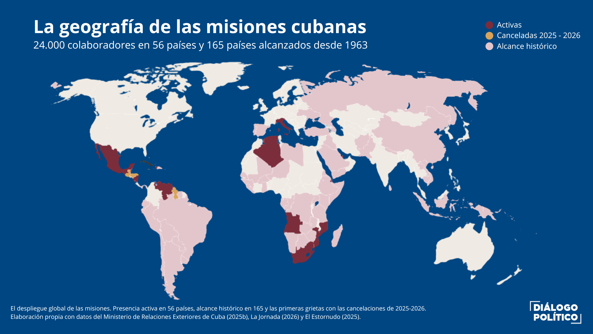 Geografía de las misiones cubanas