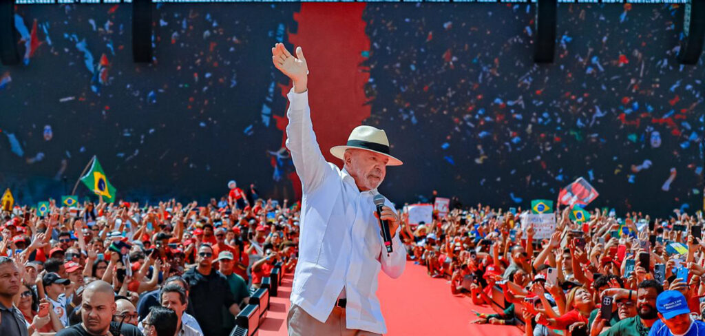 Lula en acto del 1 de mayo. Foto X de Lula da Silva